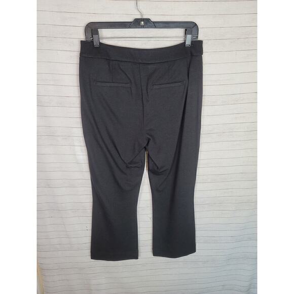 Cabi Black Ponte Knit Kingston Cropped Trouser Pants, sz 8 - Picture 9 of 16